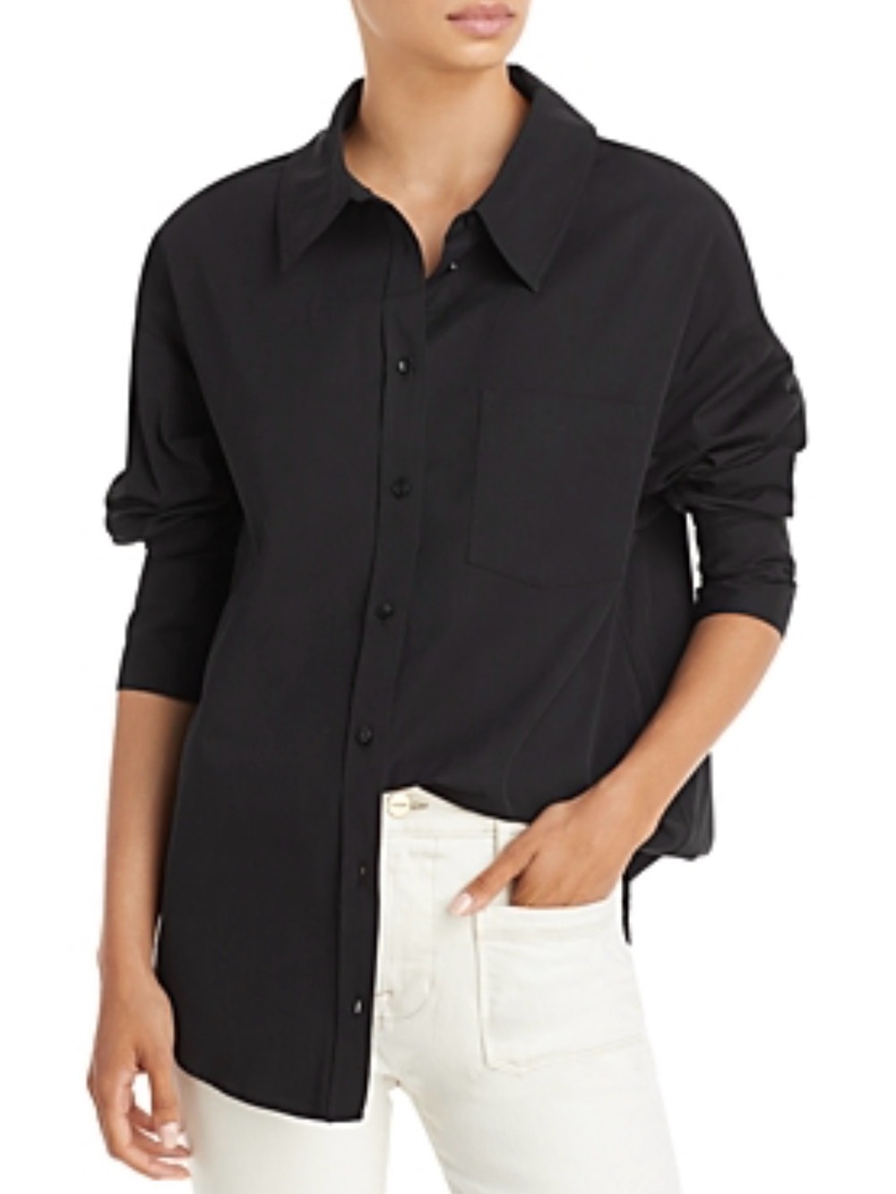 NWT Anine Bing Mika Black Button-Front Shirt